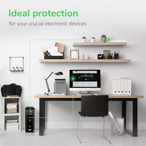 APC UPS 1000VA/600W Pure Sine Wave UPS for Computer, Electronics, BR1000MS - Image 6