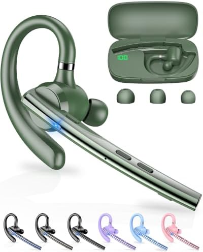 Bluetooth Headset,72H Work Single-Ear Wireless Earpiece for Cell Phone Call by NewBee