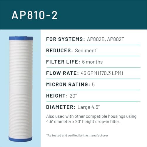 3M Aqua-Pure AP800 Series Whole Home Water Filter Drop-in Cartridge AP810-2 - Image 2