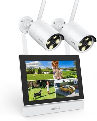 ANNKE 5MP Wireless Security Camera System, 7" Touch Scree Monitorn, 64GB SD by ANNKE