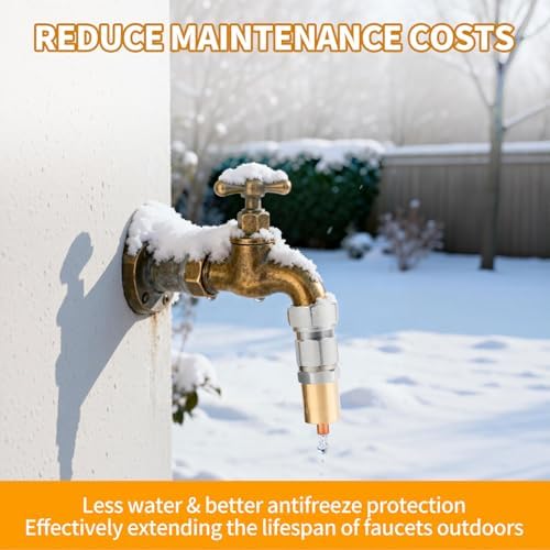 Freeze Protection for Outdoor Faucet - Heavy Duty Outdoor Garden Faucet Valve, Quick Install Water Saver for Lawn, Yard & Farm Faucets(1PCS) - Image 6