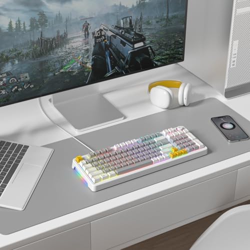 AK96 Mechanical Keyboard Smart Display & Knob, Top Mount 96% Wired Mechanical Keyboard USB-C, Hot Swappable, Software Support, Creamy Sounding, 96 Keys(Grey) - Image 6