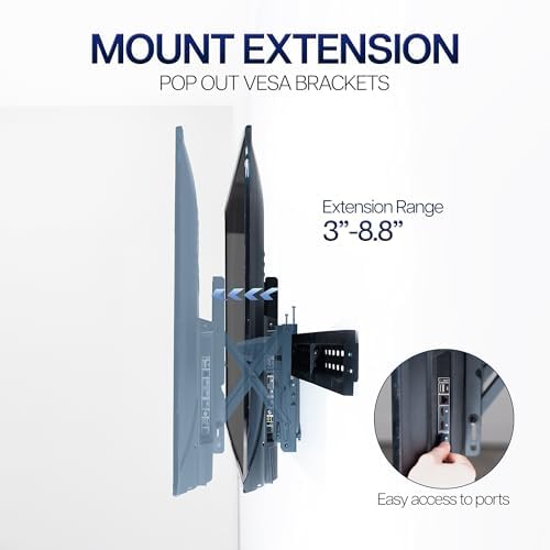 VIVO Black Pop-Out 2x2 Video Wall Mount for 37-90 in TVs, MOUNT-VW90-4 - Image 4