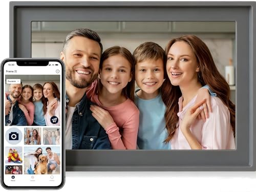 Digital Calendar 10.1" Digital Wall Planners for Family Schedules, Electronic Calendar with 1280 * 800 Interactive Touchscreen, Digital Photo Frame Built-in 32GB Memory, Smart Calendar-Grey by Unknown