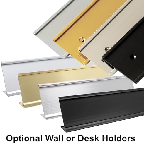 Lasercrafting Personalized Office Name Plate With Wall or Desk Holder - Image 5