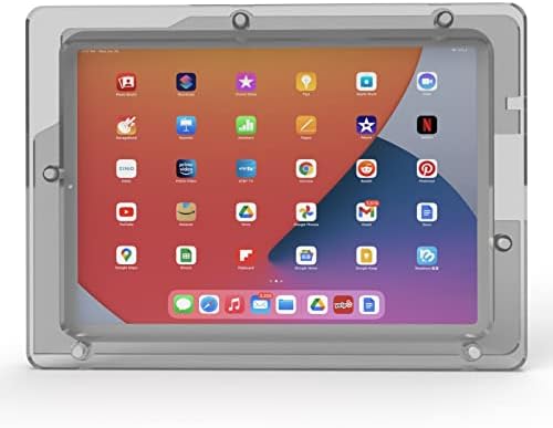 Anti-Theft Acrylic VESA Enclosure for Apple iPad Pro 11" 1st, 2nd, 3rd, 4th gen. with Free Wall Mount Kit & 90-Degree Angle USB C Cable (iPad Pro 11 1/2/3/4, Clear) by TABcare