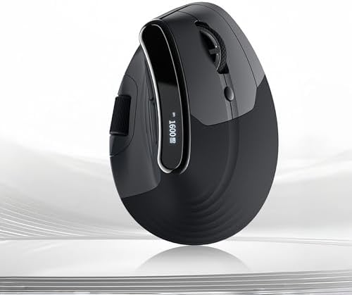 Ergonomic Vertical Mouse, Dual Scroll, Tri-Mode, OLED Display by DiscoverMiniLuxis