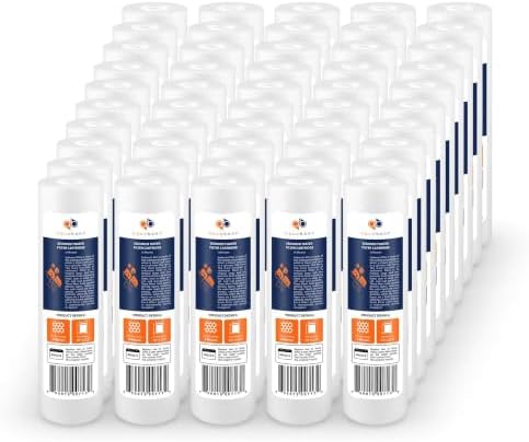 Aquaboon 5 Micron 10 x 2.5 Sediment Water Filter Replacement - 50 Pack by Aquaboon
