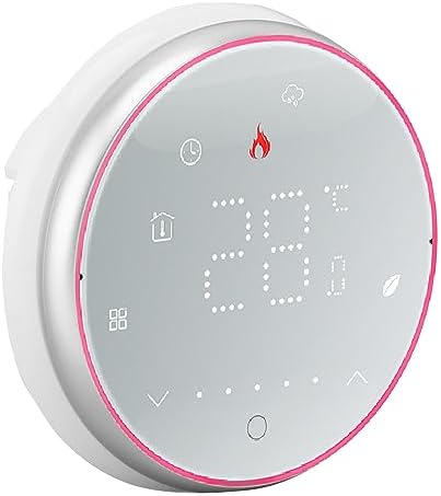 ViaGasaFamido Smart Thermostat, LED Display, Accurate Temperature Control, Programmable Device for Water Heating Systems, Compatible with Standard Recessed Boxes (White) - Image 2