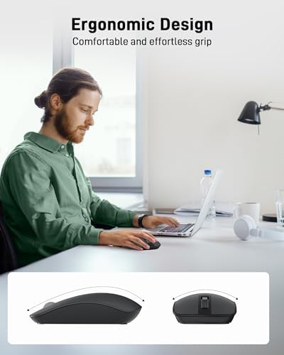 Acer Computer Mouse Wireless, 2.4G Slim USB Mouse for Laptop, PC - Image 6