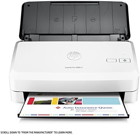 HP ScanJet Pro 2000 s1 Sheet-Feed OCR Scanner - Image 4