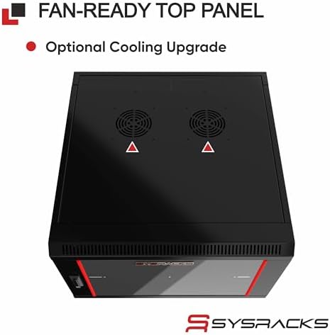 9U Wall Mount Home Lab Server Rack – 19" Locking Network Cabinet, 18" Deep Empty Rack Enclosure for Routers, NAS, Switches and Home Network Equipment - Image 5
