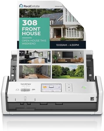 Brother ADS-1800W Wireless Compact Desktop Scanner | Scan Speeds of Up to 30ppm | 2.8" Color Touchscreen by Unknown