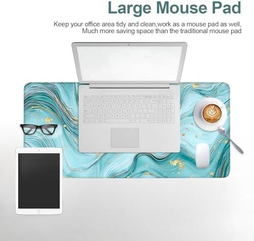 Blue Marble Gaming Mouse Pad 31.5"x11.8" Large Extended Pad Desk Mat Anti-Slip Rubber Base & Durable Stitched Edges for Gamers Smooth Mouse Pad Writing Surface for Desk Office/Home - Image 7