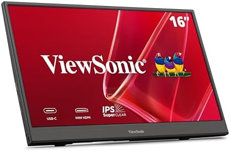 ViewSonic VA1653 16 Inch 1080p Portable Monitor, FHD IPS External Screen by ViewSonicCorporation