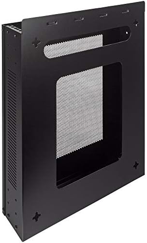NavePoint 2U Vertical Wall Mountable Server Rack, Black - Image 2