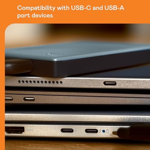 WD 5TB My Passport Portable Hard Drive, Works with USB-C and USB-A, Windows PC, Mac, Chromebook, Gaming Consoles, and Mobile Devices, Backup Software and Password Protection - WDBRMD0050BGY-WESN - Image 3
