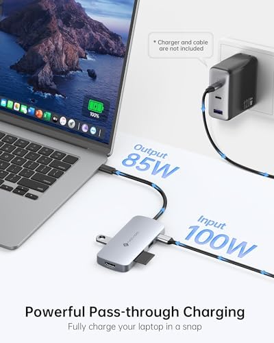 USB C Hub, 9 in 1 USB C Multiport Adapter with 4K@60Hz HDMI, 5 USB Ports, 100W PD, SD/TF USB C Adapter, USB C to HDMI Adapter, USB C Dock for MacBook Pro/Air, HP, DELL, Lenovo, ASUS Laptops NOVOO - Image 6