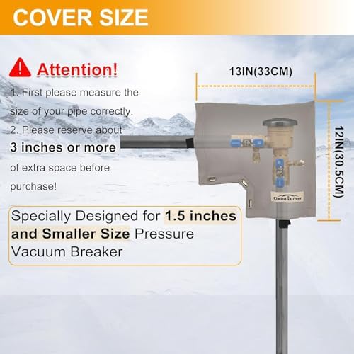 Insulated Backflow Preventer Cover, 13x12 Inch, Gray - Image 4