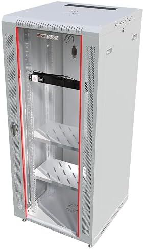 27U Wall Mount Server Rack Cabinet – 19" Network Rack Enclosure, 24" Deep Data Rack Cabinet with Fan, PDU & 2 Shelves for IT Equipment, Switches and Patch Panel by SYSRACKS