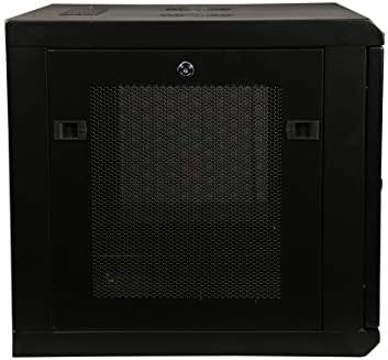Rosewill 9U 19" Wall Mount Rack Cabinet Enclosure, with 3 Side Locking Mesh Door 20.5" Deep, Switch-Depth, Black - RSWM-9U003 - Image 3