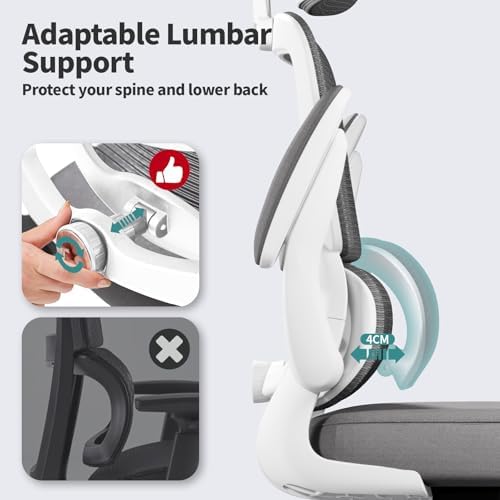TRALT Office Chair Ergonomic Desk Chair - Gaming Chair with Lumbar Support - Image 5