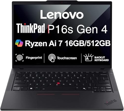 Lenovo ThinkPad P14s Gen 4 16" Laptop 4K OLED Touch, Ryzen AI 7, 16GB/512GB by MichaelElectronics2