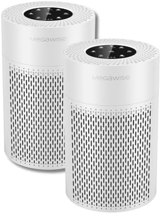 MEGAWISE Smart Air Purifier 2 Pack, H13 HEPA Filter for Home & Office by MEGAWISE