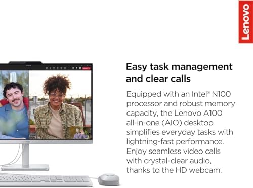 Lenovo IdeaCentre 24" FHD All-in-One Desktop Computer with Office 365 for The Web • 32GB RAM • 2TB Storage • Intel Core • Wired Keyboard and Mouse • Windows 11 - Image 3