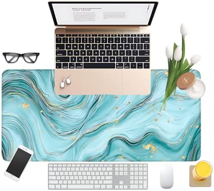 Blue Marble Gaming Mouse Pad 31.5"x11.8" Large Extended Pad Desk Mat Anti-Slip Rubber Base & Durable Stitched Edges for Gamers Smooth Mouse Pad Writing Surface for Desk Office/Home - Image 3