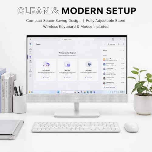Dell 23.8" All-in-One Desktop Computer, FHD Touchscreen, Intel Core Ultra 7 Series 3 Processor, Copilot+ PC, 16GB DDR5 RAM, 1TB PCIe SSD, Wi-Fi 6E, Bluetooth 5.3, Windows 11 PRO, Wireless KB & Mouse - Image 3