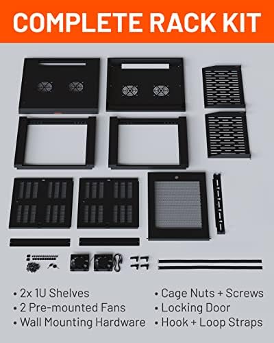 ECHOGEAR 9U Network Rack w/Enclosed Design, Easy Install, 600mm Depth - Image 6