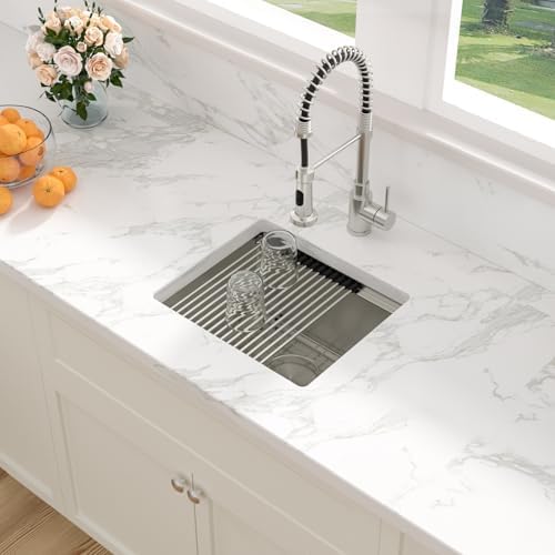 Sarlai 17 Inch Kitchen Sink Undermount 17"x15" Bar Pre Workstation Sinks - Image 2