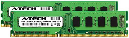 A-Tech 8GB (2 x 4GB) DDR3 1600MHz PC3-12800 Desktop RAM Kit | Non-ECC Unbuffered DIMM Dual Rank 2Rx8 1.5V 240-Pin Memory Upgrade Modules - Image 2