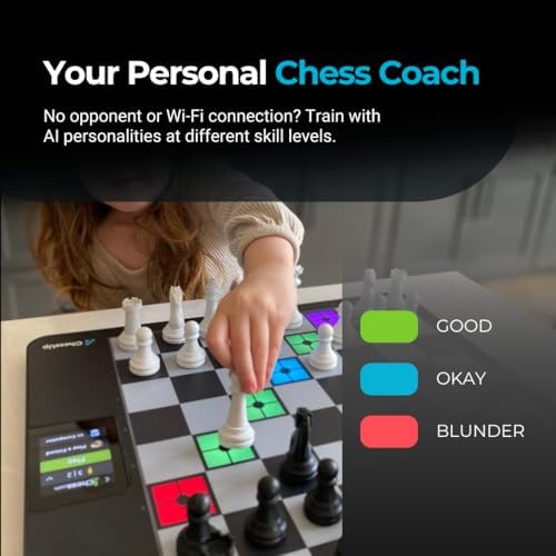 ChessUp 2 - Electronic Chess Board by Bryght Labs - Built-in WiFi, Chess Engine - Includes Chess Set TouchSense Pieces - Light Up Smart Chess Board - with AI, Lessons, Wireless Play & Companion App - Image 5