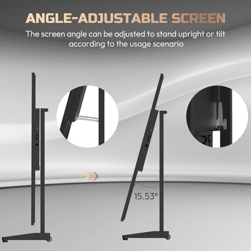 43" Digital Signage Display Kiosk, 4K UHD Anti-Glare LCD Advertising Screen, Portable Floor Standing Auto AD Player Android14 App-Based Control with USB/HDMI/WiFi, Bluetooth 5.3 - Image 5