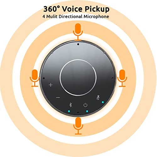 TOUCAN S100 Conference Speakerphone, 360 Voice Pickup, Wireless & USB Speakerphone with AI Noise Reduction, Plug and Play for Zoom, Teams, Home Office Meetings - Image 5