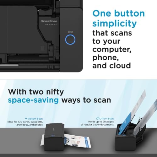ScanSnap iX1300 Deluxe Wireless or USB Double-Sided Color Document Scanner - Image 4