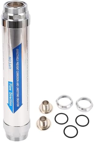 Water Descaler System, Non Salt Magnetic Whole House Water Softener Compact Unit, Scale Prevention for Shower Dishwasher Heater, Stainless Steel (Stainless steel 2) - Image 6