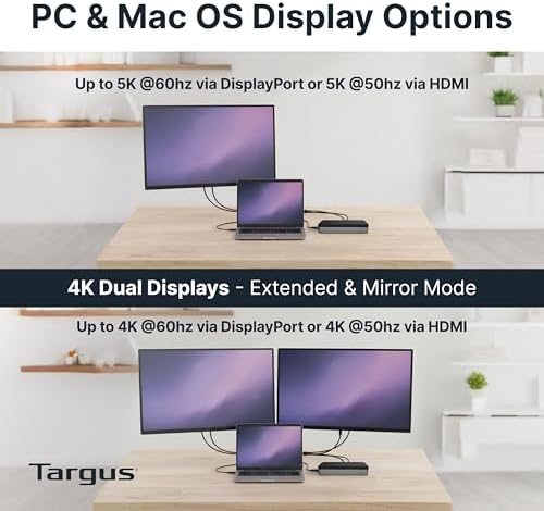 Targus USB-C Universal Quad 4K (QV4K) Docking Station with 100W Power Delivery, Black (DOCK570USZ) - Image 3