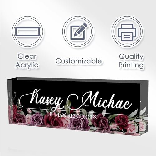 Desk Name Plate Personalized, Personalized Name Plate for Desk, Office Desk Decor The Office Gifts for Women Men, Acrylic Desk Accessories Employee Appreciation Gifts for Boss, Manager, Teacher - Image 6