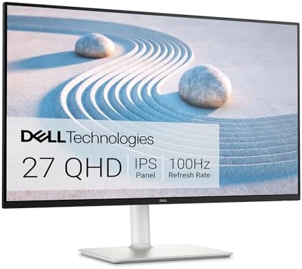 Dell S2725DS 27" QHD (2560x1440) Monitor, 100Hz, IPS, 4ms, 99% sRGB, Height Adjustment, Built-in Speakers, DisplayPort, 2x HDMI, 3 Year Warranty, White by Dell