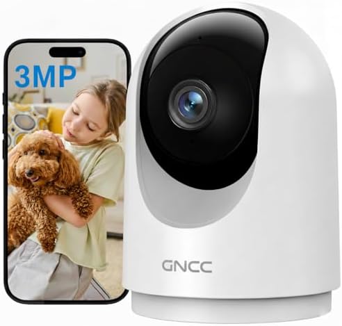 GNCC 2K Indoor Security Camera, Baby/Pet Camera with Phone App by GNCC