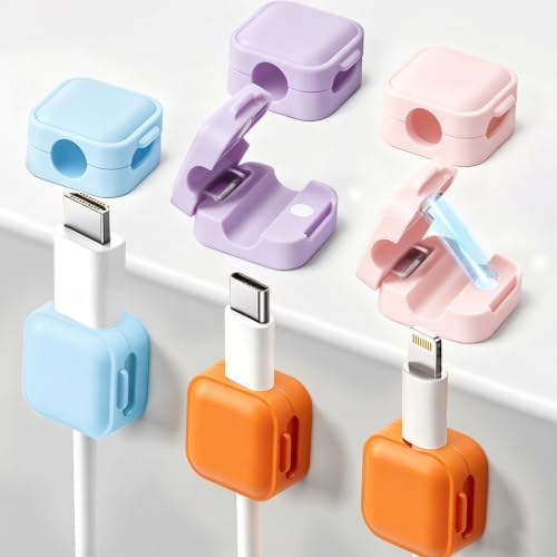 Art3d 8 Pack Magnetic Cable Clips, Cord Organizer, Office Cable Management by Art3d