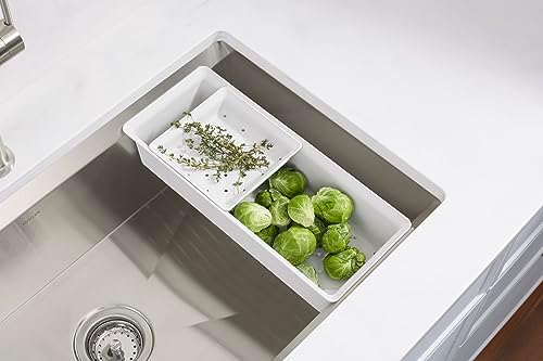 KOHLER 80086-1PC-NA Task™ 27" Top-/Undermount Workstation Stainless Steel Kitchen Sink, Includes Accessories, 1 Faucet Hole, Single Bowl Kitchen Sinks - Image 4