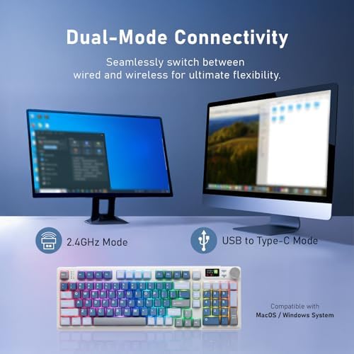 iRocks K85R RGB Mechanical Keyboard (Aurora Blue, Brown Bubble Switch) - Image 2