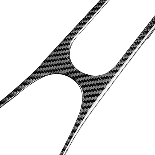 Real Black Carbon Fiber Car Center Console Shift Transmission Control Panel Trim Sticker Set Compatible with Benz Smart Fortwo 2011 2012 2013 2014 2015 Auto Interior Accessories 4pcs-Type B - Image 6