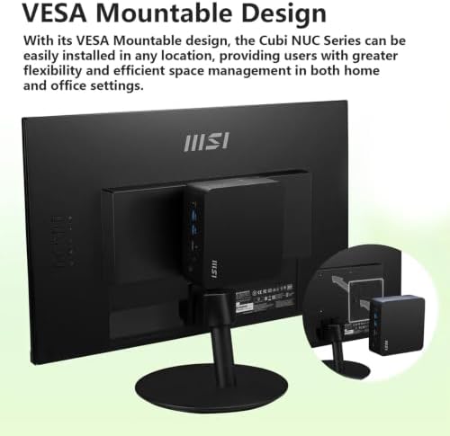 msi Cubi NUC Business MFF Desktop, Intel Core i7-1365U, 16GB DDR5+512GB SSD - Image 4