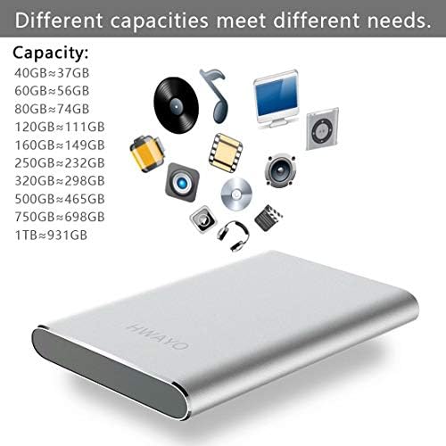 HWAYO 250GB Portable External Hard Drive USB3.1 Type C Ultra Slim 2.5'' HDD - Image 7
