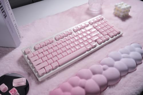 ZORNHER ZH980 Pink Mechanical Keyboard,95% Creamy Keyboard with Number Pad,Full Size Gaming Keyboard with Cute Jelly Glossy Keycaps,Girly Aesthetics Kitty Keyboard,Creamy Switches - Image 4